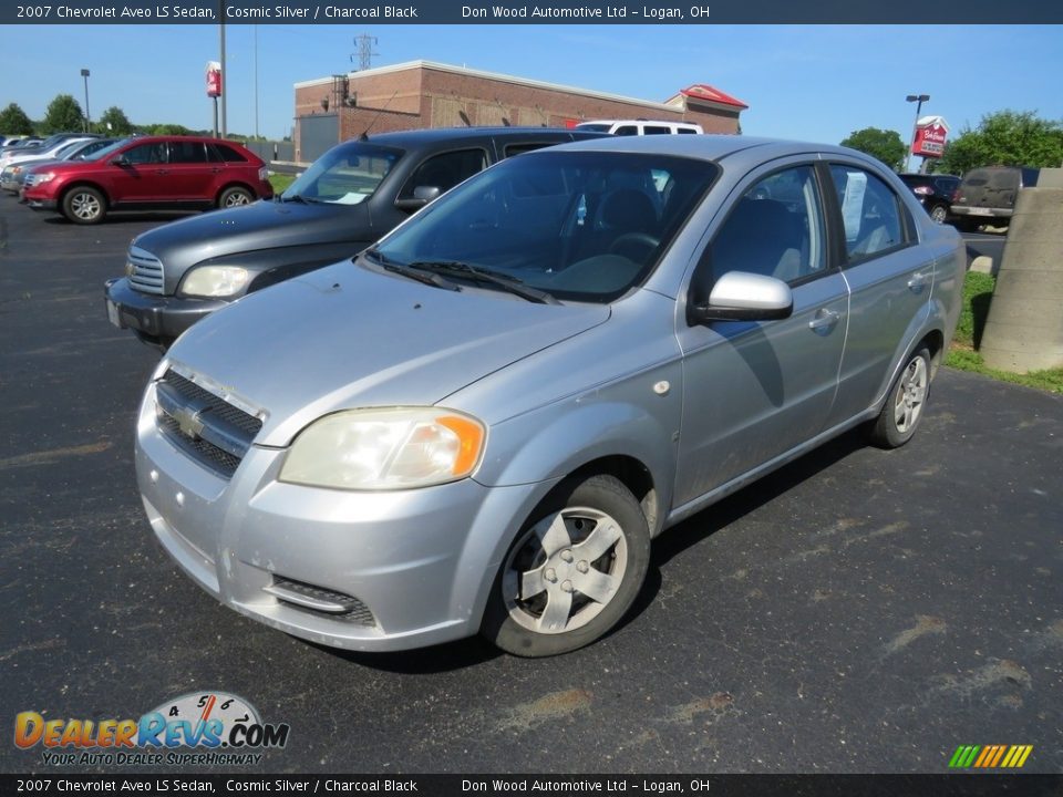 2007 Chevrolet Aveo LS Sedan Cosmic Silver / Charcoal Black Photo #7