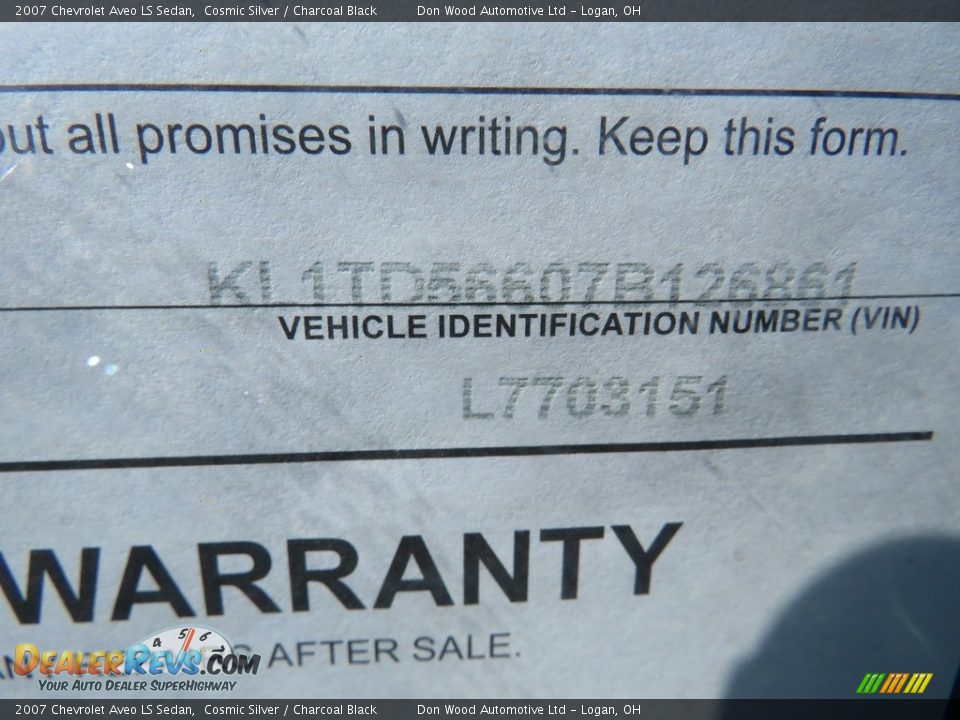 2007 Chevrolet Aveo LS Sedan Cosmic Silver / Charcoal Black Photo #28