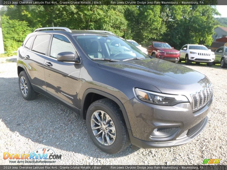2019 Jeep Cherokee Latitude Plus 4x4 Granite Crystal Metallic / Black Photo #7