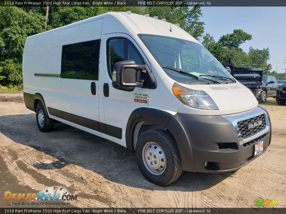 2019 Ram ProMaster 3500 High Roof Cargo Van Bright White / Black Photo #1