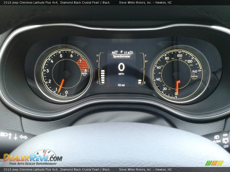 2019 Jeep Cherokee Latitude Plus 4x4 Diamond Black Crystal Pearl / Black Photo #20