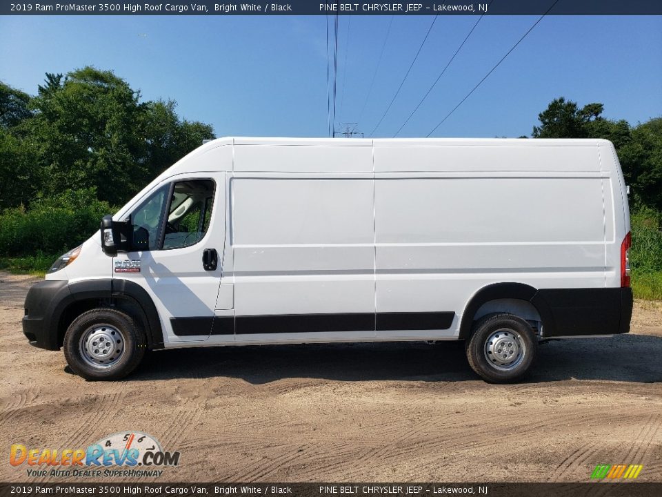 2019 Ram ProMaster 3500 High Roof Cargo Van Bright White / Black Photo #3