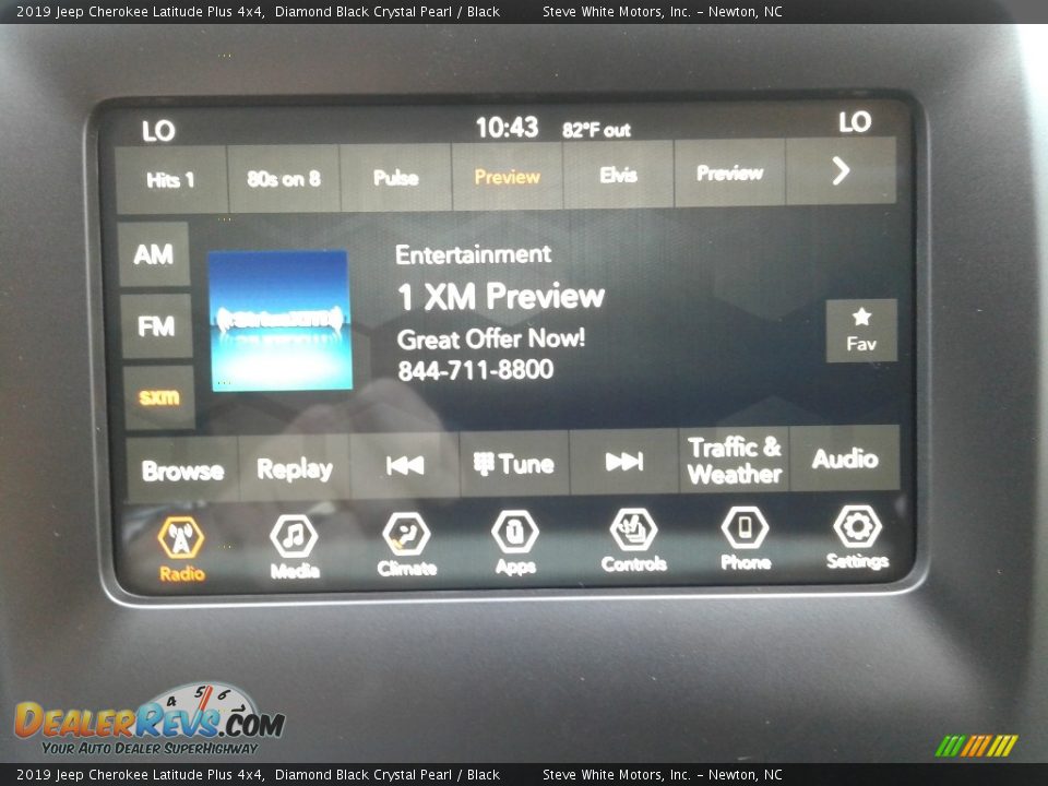 2019 Jeep Cherokee Latitude Plus 4x4 Diamond Black Crystal Pearl / Black Photo #22