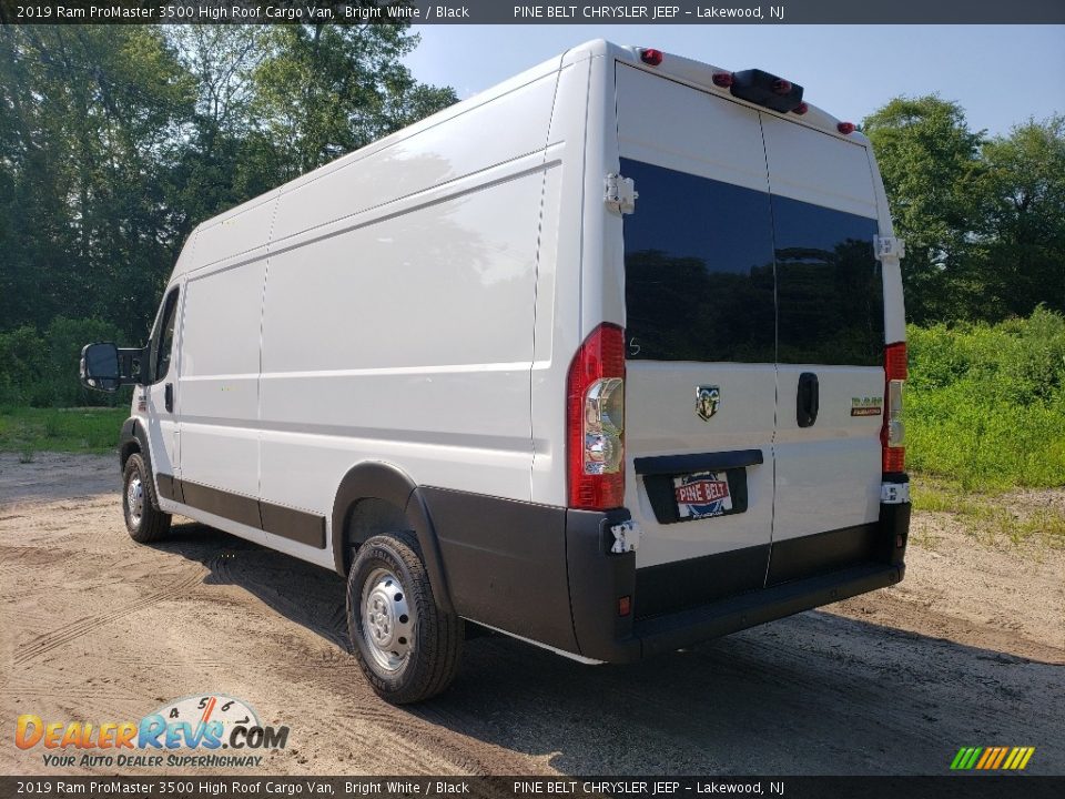 2019 Ram ProMaster 3500 High Roof Cargo Van Bright White / Black Photo #4