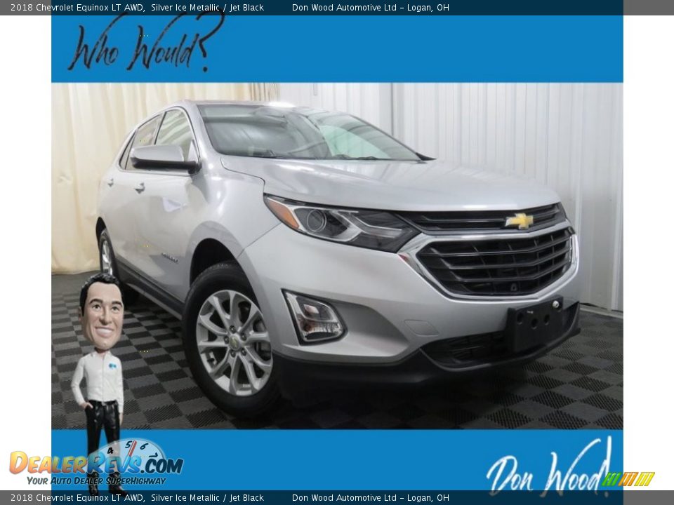 2018 Chevrolet Equinox LT AWD Silver Ice Metallic / Jet Black Photo #1