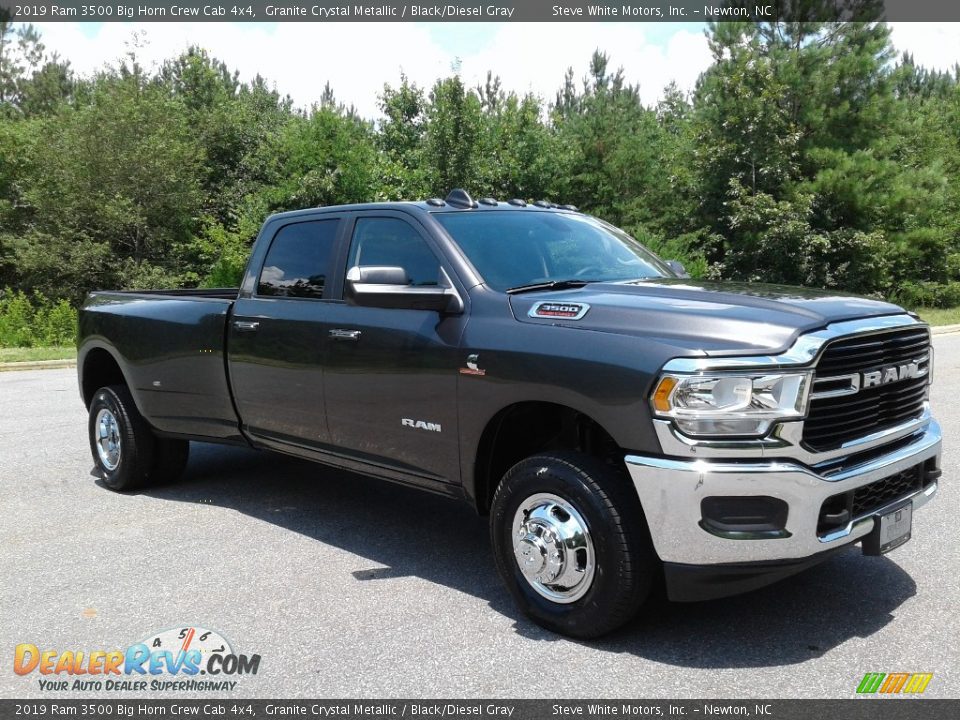 2019 Ram 3500 Big Horn Crew Cab 4x4 Granite Crystal Metallic / Black/Diesel Gray Photo #4