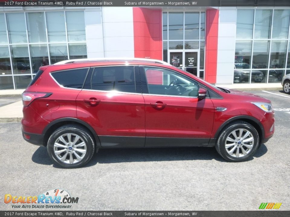 2017 Ford Escape Titanium 4WD Ruby Red / Charcoal Black Photo #3