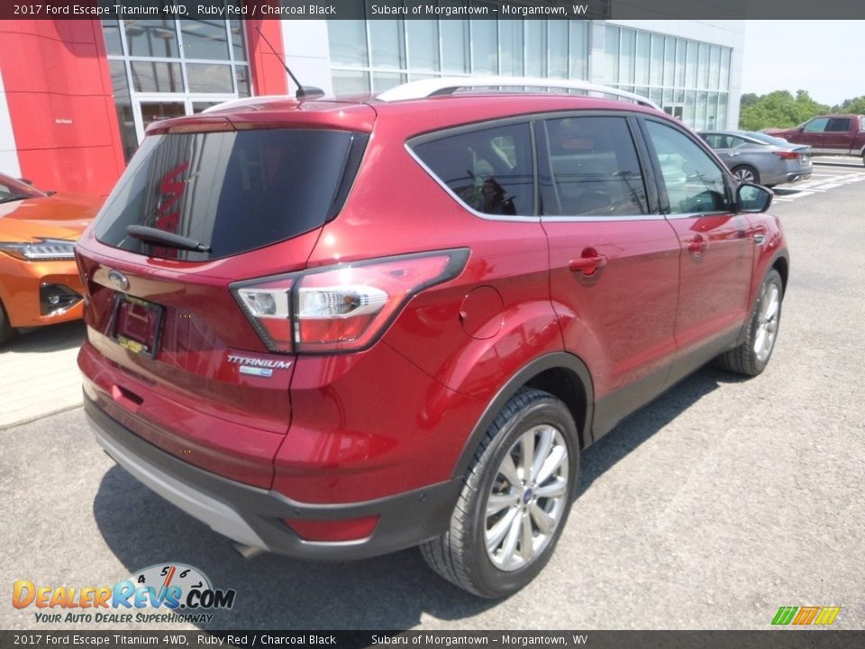 2017 Ford Escape Titanium 4WD Ruby Red / Charcoal Black Photo #4