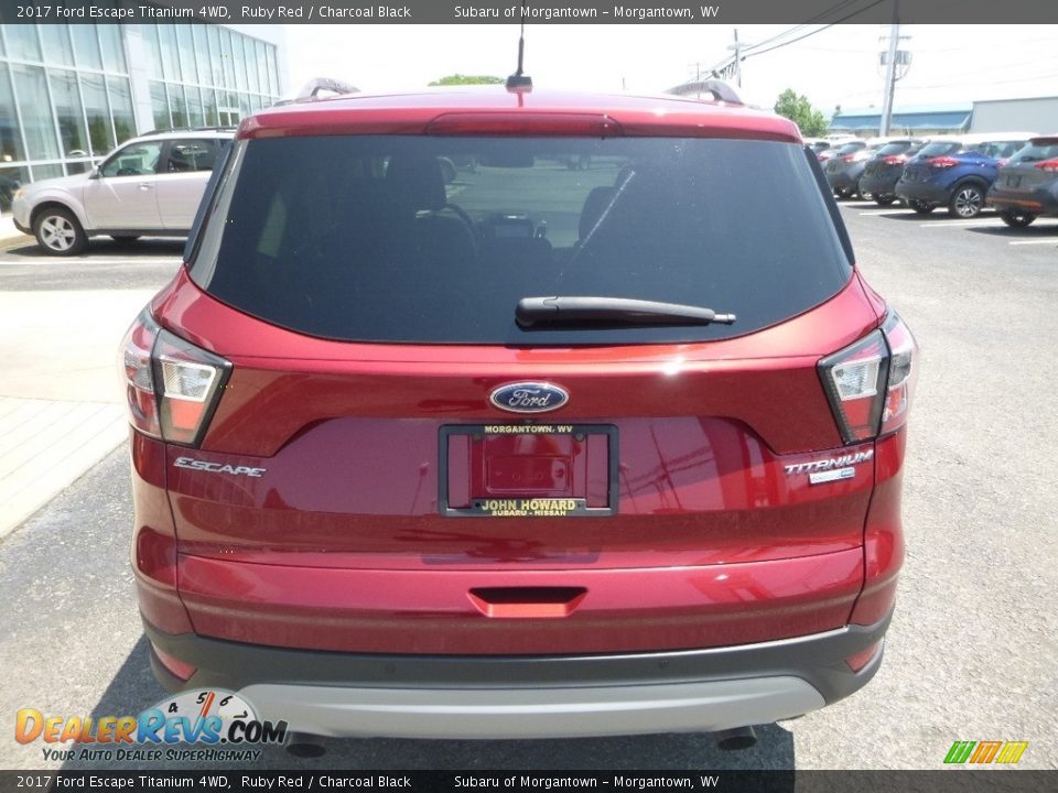 2017 Ford Escape Titanium 4WD Ruby Red / Charcoal Black Photo #5