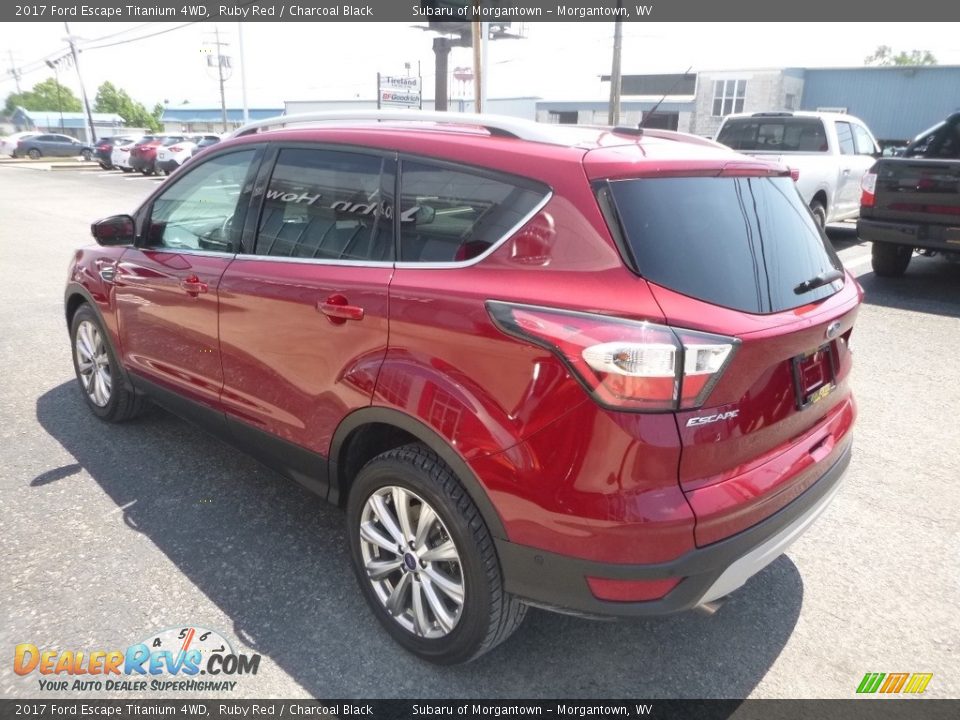 2017 Ford Escape Titanium 4WD Ruby Red / Charcoal Black Photo #6