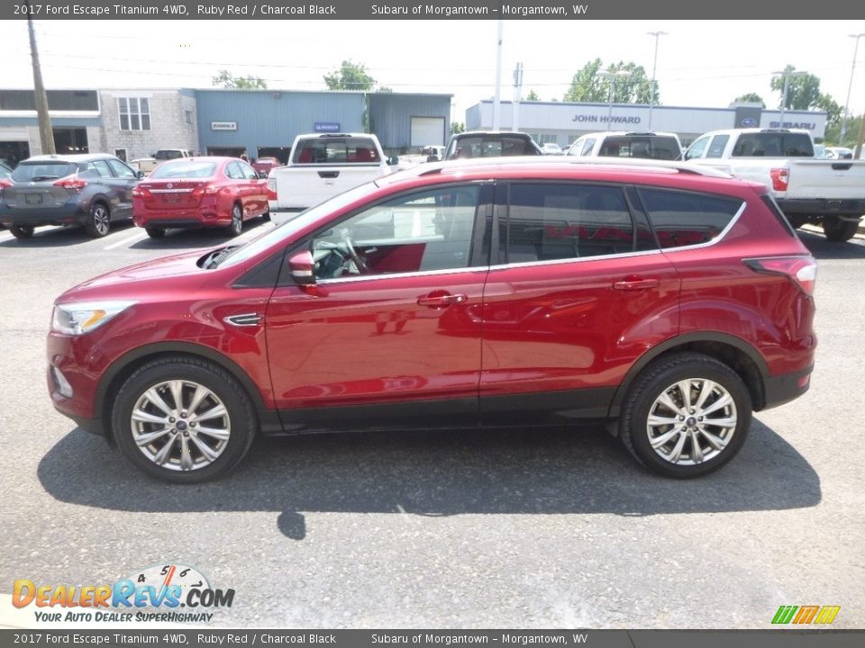 2017 Ford Escape Titanium 4WD Ruby Red / Charcoal Black Photo #7