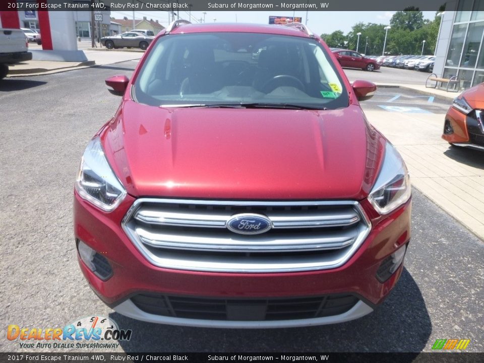 2017 Ford Escape Titanium 4WD Ruby Red / Charcoal Black Photo #9