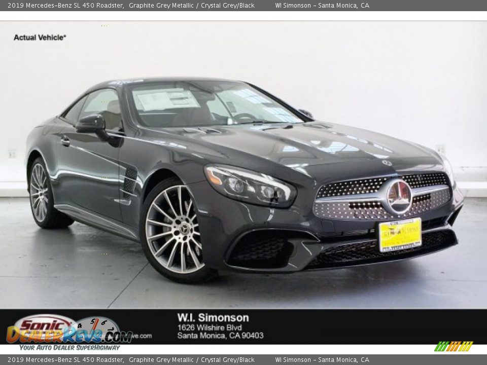 2019 Mercedes-Benz SL 450 Roadster Graphite Grey Metallic / Crystal Grey/Black Photo #1
