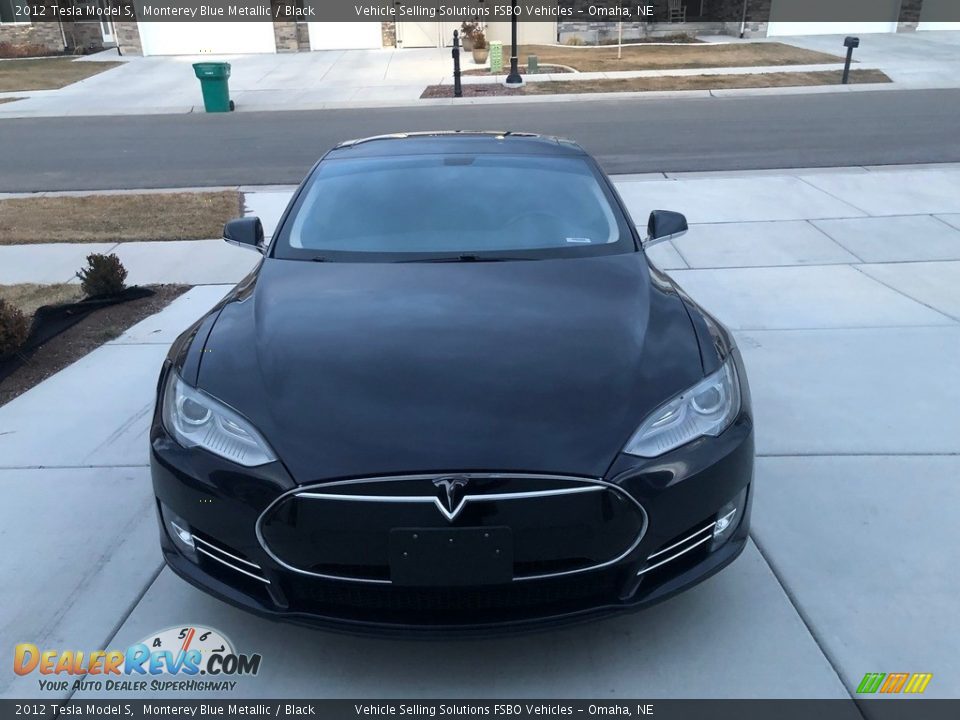 2012 Tesla Model S Monterey Blue Metallic / Black Photo #11