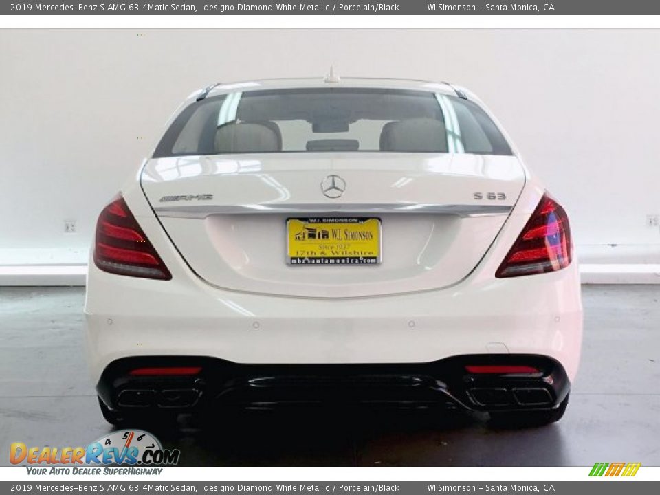 2019 Mercedes-Benz S AMG 63 4Matic Sedan designo Diamond White Metallic / Porcelain/Black Photo #3