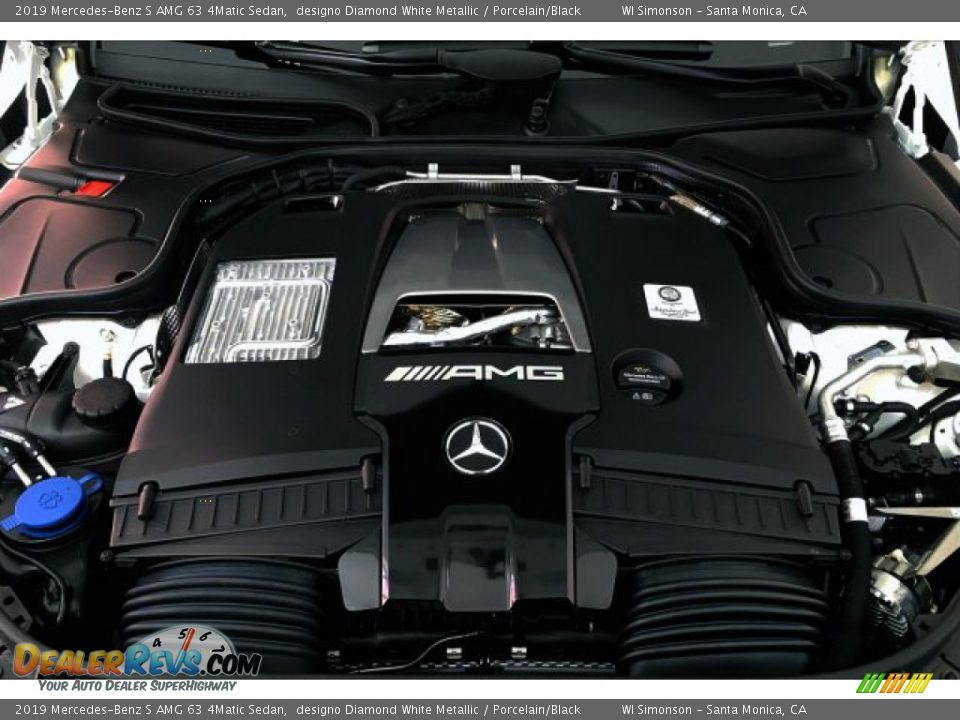 2019 Mercedes-Benz S AMG 63 4Matic Sedan designo Diamond White Metallic / Porcelain/Black Photo #9