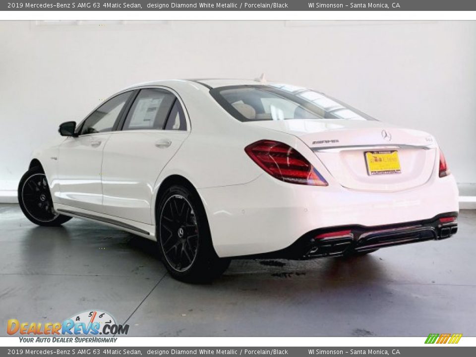 2019 Mercedes-Benz S AMG 63 4Matic Sedan designo Diamond White Metallic / Porcelain/Black Photo #10