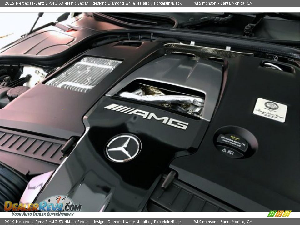 2019 Mercedes-Benz S AMG 63 4Matic Sedan designo Diamond White Metallic / Porcelain/Black Photo #31