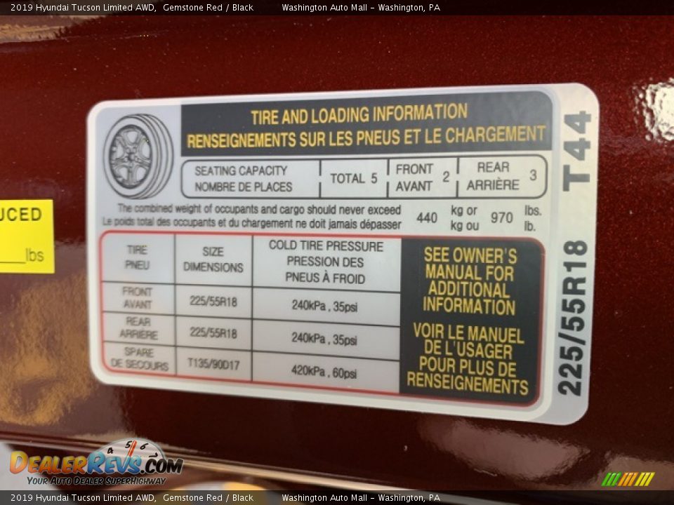 2019 Hyundai Tucson Limited AWD Gemstone Red / Black Photo #9