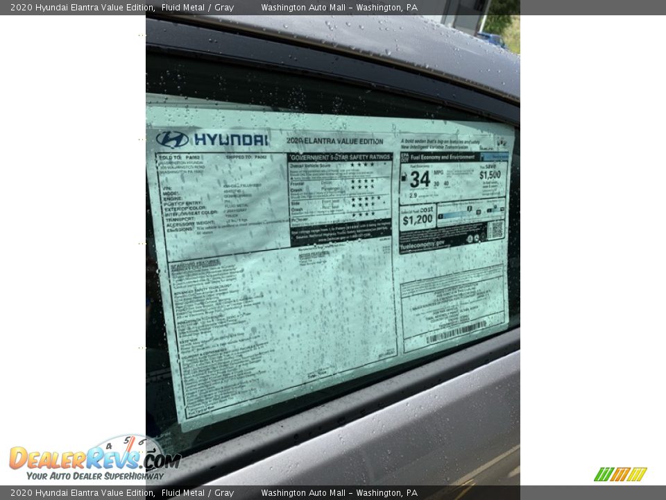 2020 Hyundai Elantra Value Edition Fluid Metal / Gray Photo #16