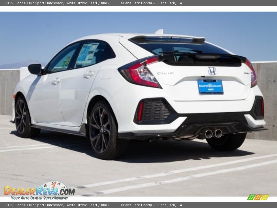 2019 Honda Civic Sport Hatchback White Orchid Pearl / Black Photo #2