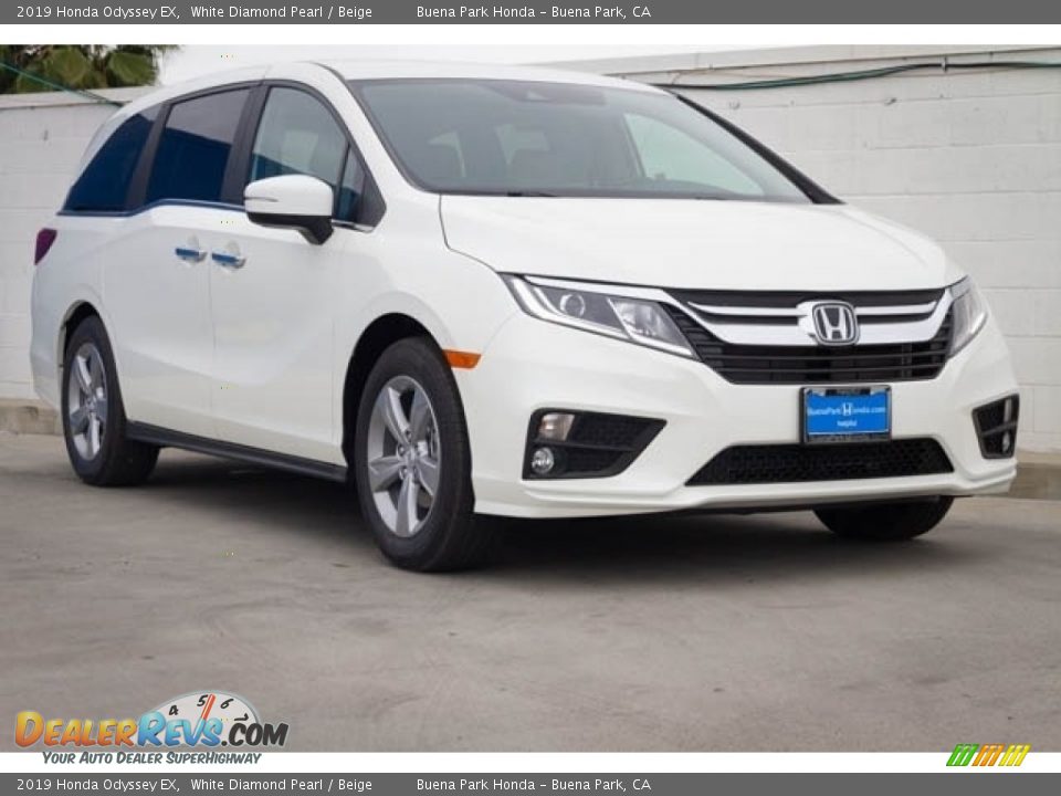 2019 Honda Odyssey EX White Diamond Pearl / Beige Photo #1