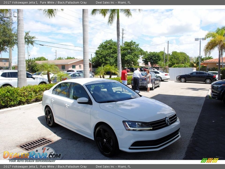 2017 Volkswagen Jetta S Pure White / Black/Palladium Gray Photo #1