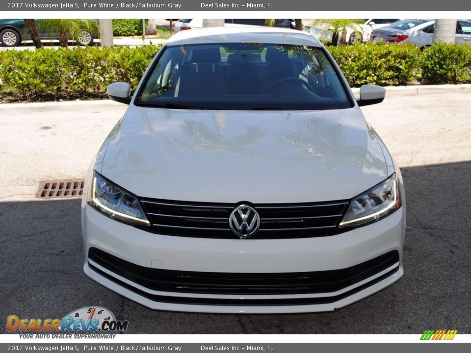 2017 Volkswagen Jetta S Pure White / Black/Palladium Gray Photo #3