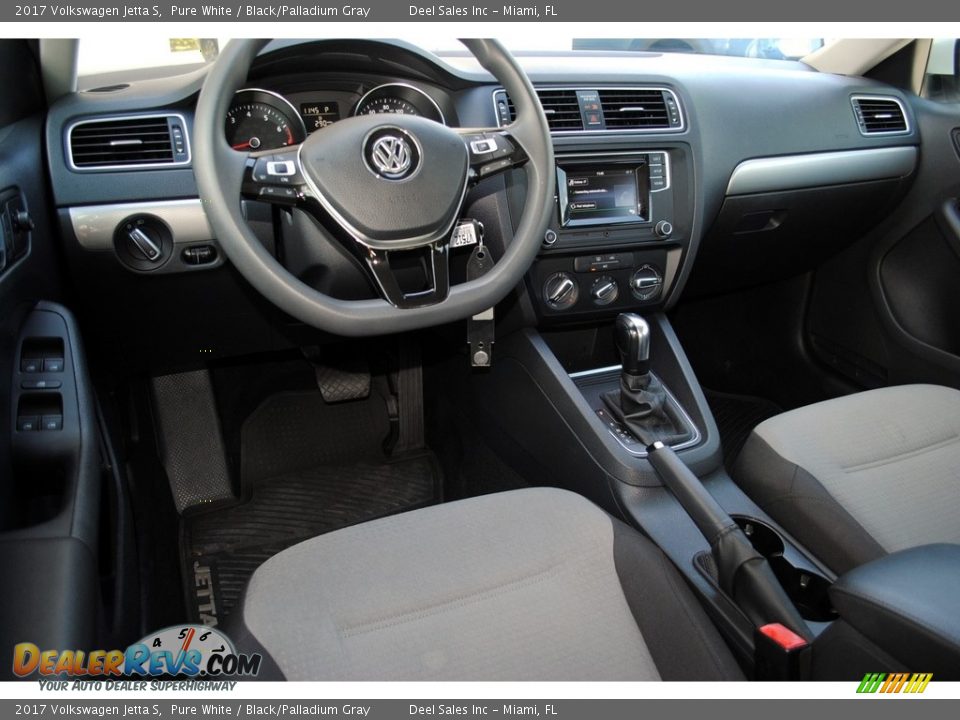 2017 Volkswagen Jetta S Pure White / Black/Palladium Gray Photo #11