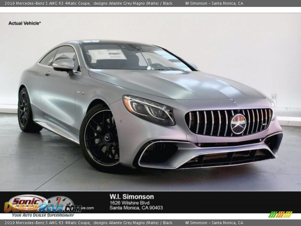 2019 Mercedes-Benz S AMG 63 4Matic Coupe designo Allanite Grey Magno (Matte) / Black Photo #1