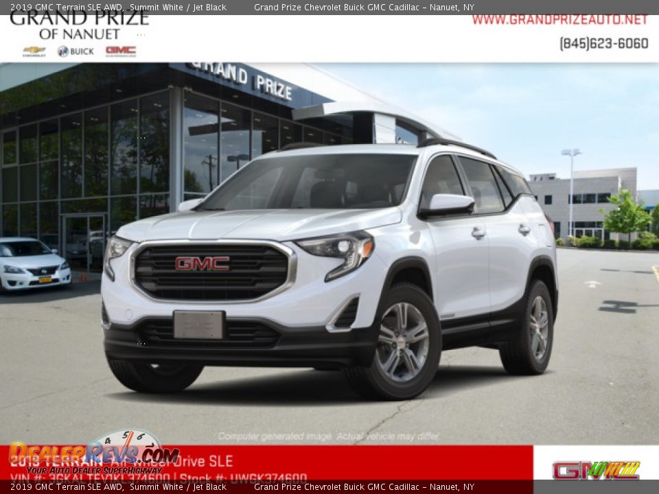 2019 GMC Terrain SLE AWD Summit White / Jet Black Photo #1