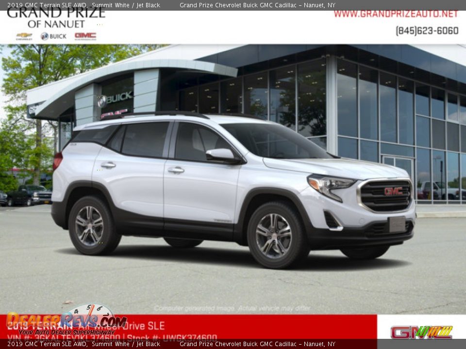 2019 GMC Terrain SLE AWD Summit White / Jet Black Photo #4