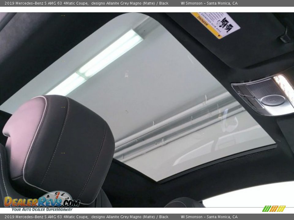 Sunroof of 2019 Mercedes-Benz S AMG 63 4Matic Coupe Photo #29