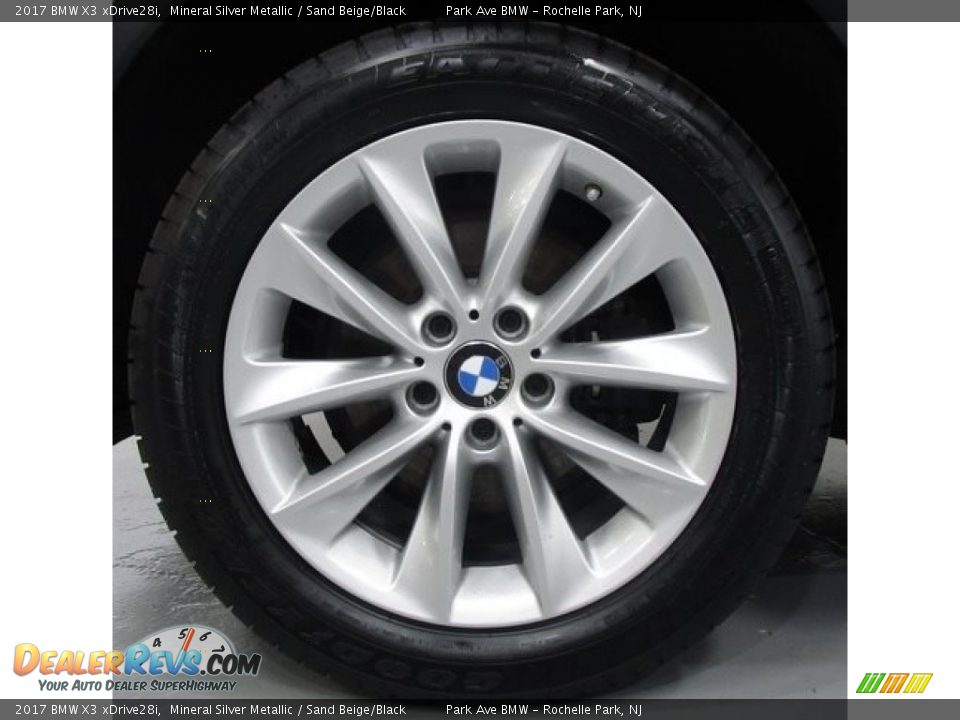 2017 BMW X3 xDrive28i Mineral Silver Metallic / Sand Beige/Black Photo #29