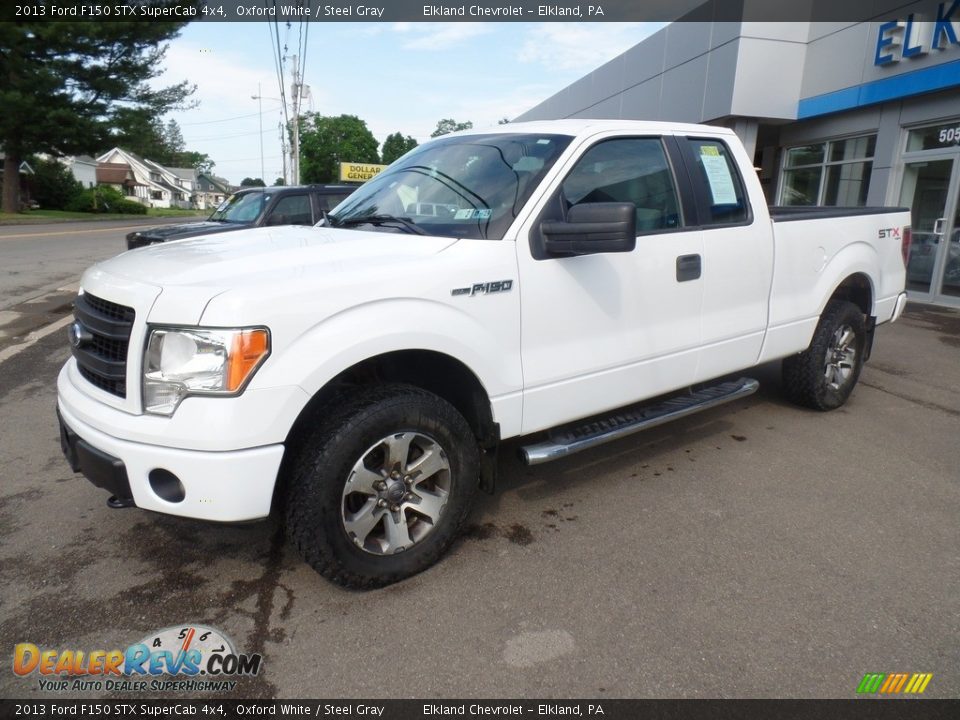 2013 Ford F150 STX SuperCab 4x4 Oxford White / Steel Gray Photo #1