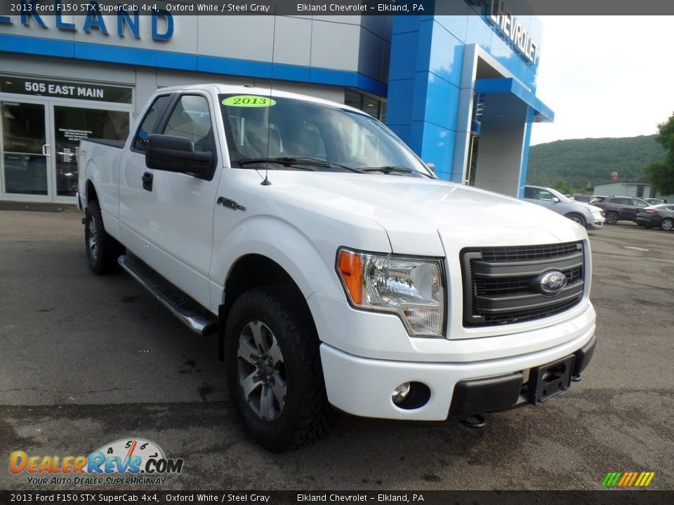 2013 Ford F150 STX SuperCab 4x4 Oxford White / Steel Gray Photo #3
