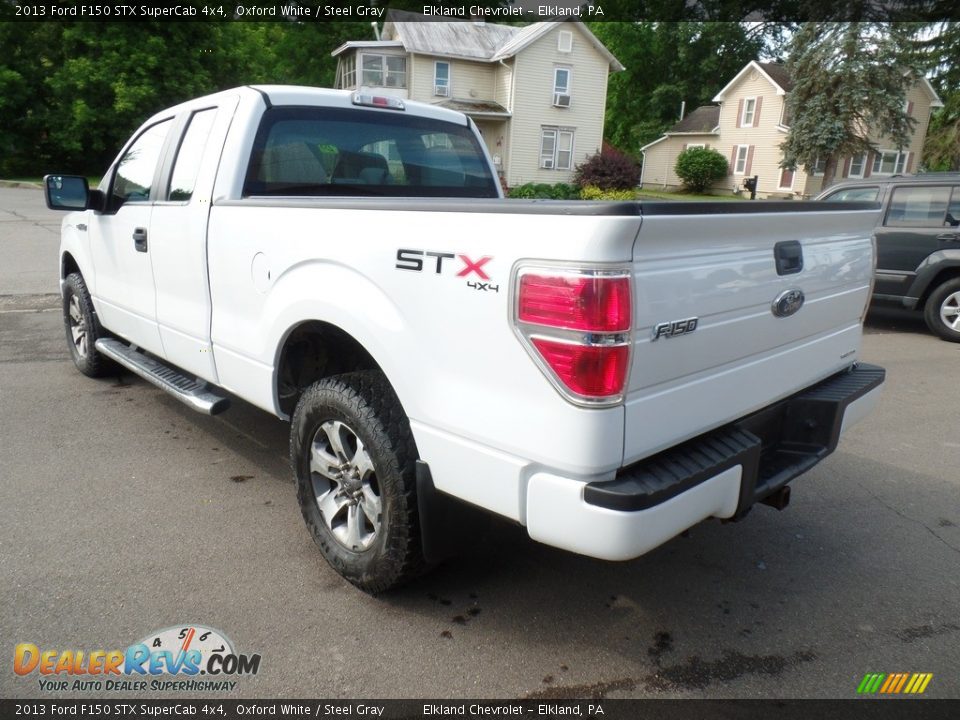 2013 Ford F150 STX SuperCab 4x4 Oxford White / Steel Gray Photo #7