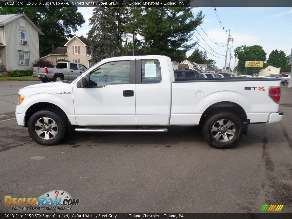 2013 Ford F150 STX SuperCab 4x4 Oxford White / Steel Gray Photo #8