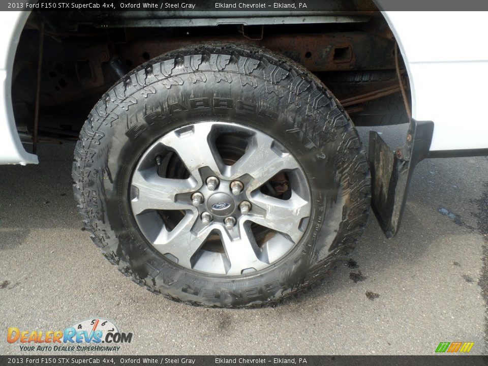 2013 Ford F150 STX SuperCab 4x4 Oxford White / Steel Gray Photo #9
