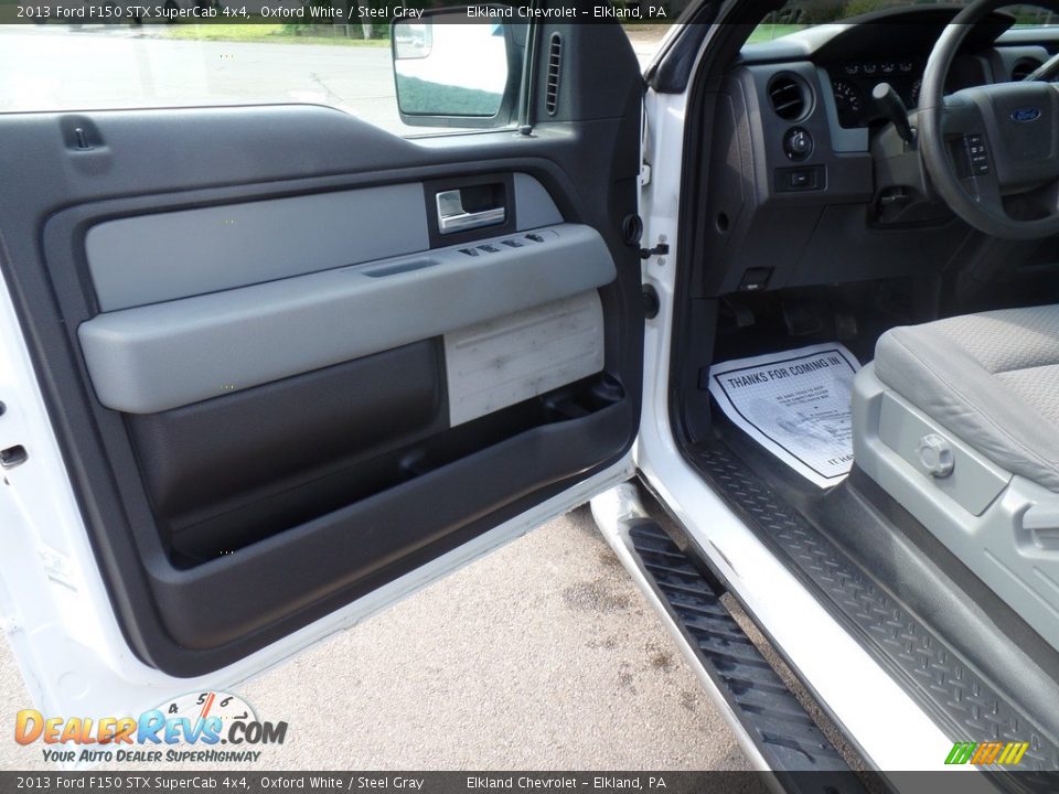 2013 Ford F150 STX SuperCab 4x4 Oxford White / Steel Gray Photo #12
