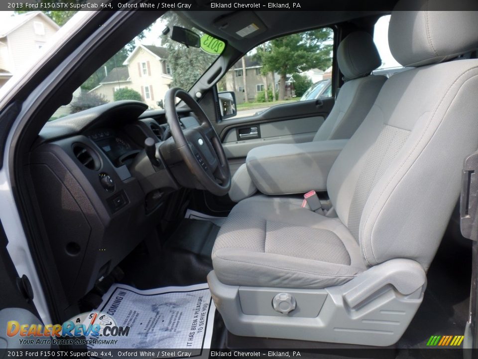 2013 Ford F150 STX SuperCab 4x4 Oxford White / Steel Gray Photo #14