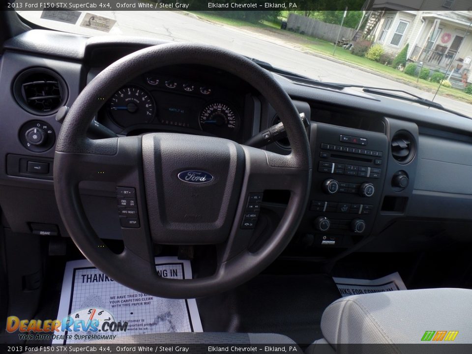 2013 Ford F150 STX SuperCab 4x4 Oxford White / Steel Gray Photo #16