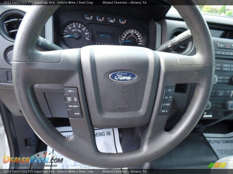 2013 Ford F150 STX SuperCab 4x4 Oxford White / Steel Gray Photo #17