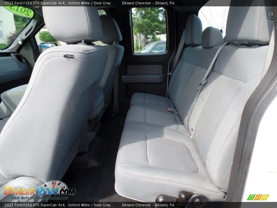 2013 Ford F150 STX SuperCab 4x4 Oxford White / Steel Gray Photo #25