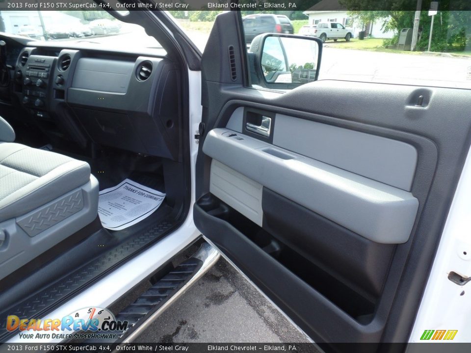 2013 Ford F150 STX SuperCab 4x4 Oxford White / Steel Gray Photo #27