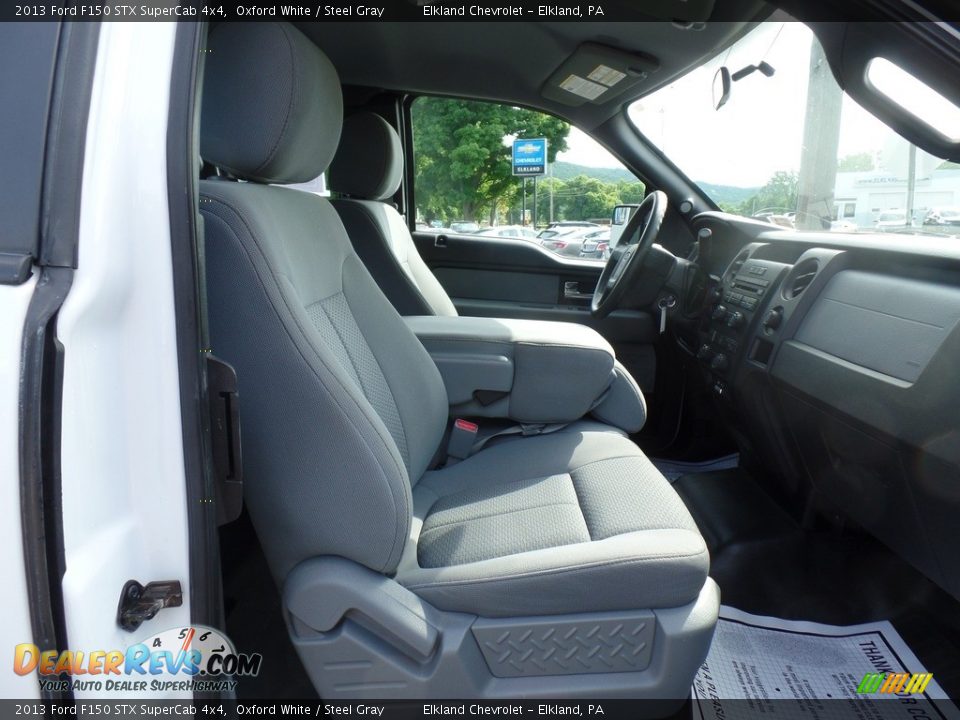 2013 Ford F150 STX SuperCab 4x4 Oxford White / Steel Gray Photo #28
