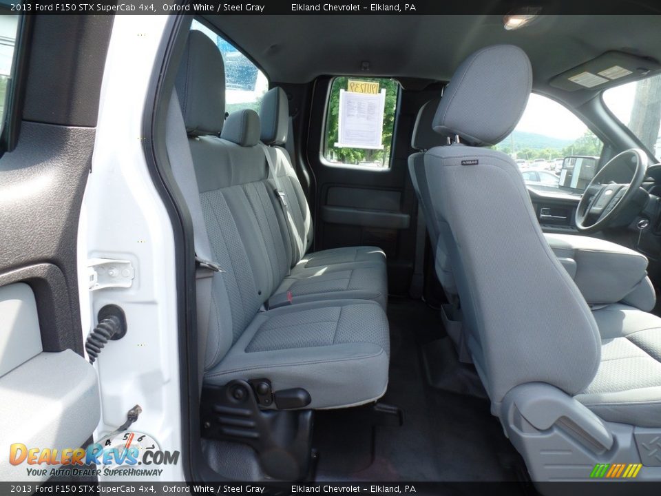 2013 Ford F150 STX SuperCab 4x4 Oxford White / Steel Gray Photo #29