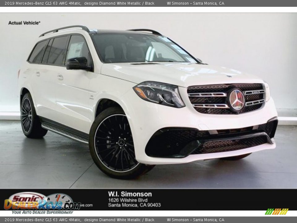2019 Mercedes-Benz GLS 63 AMG 4Matic designo Diamond White Metallic / Black Photo #1