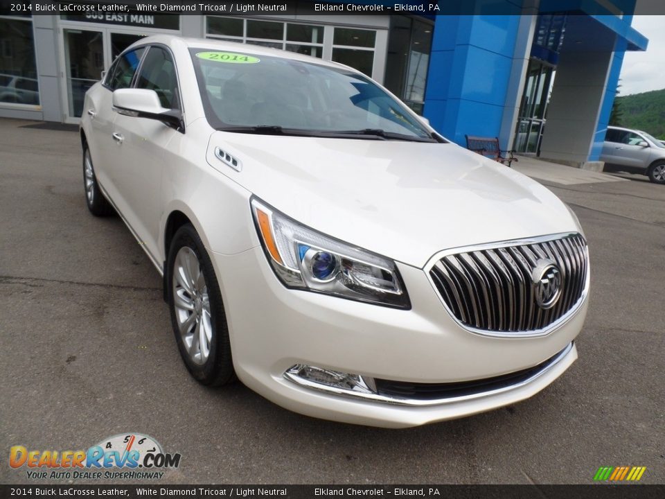 2014 Buick LaCrosse Leather White Diamond Tricoat / Light Neutral Photo #3