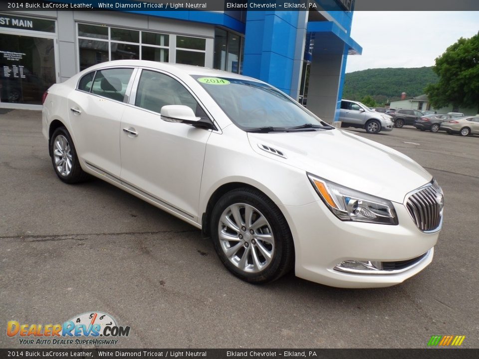 2014 Buick LaCrosse Leather White Diamond Tricoat / Light Neutral Photo #4